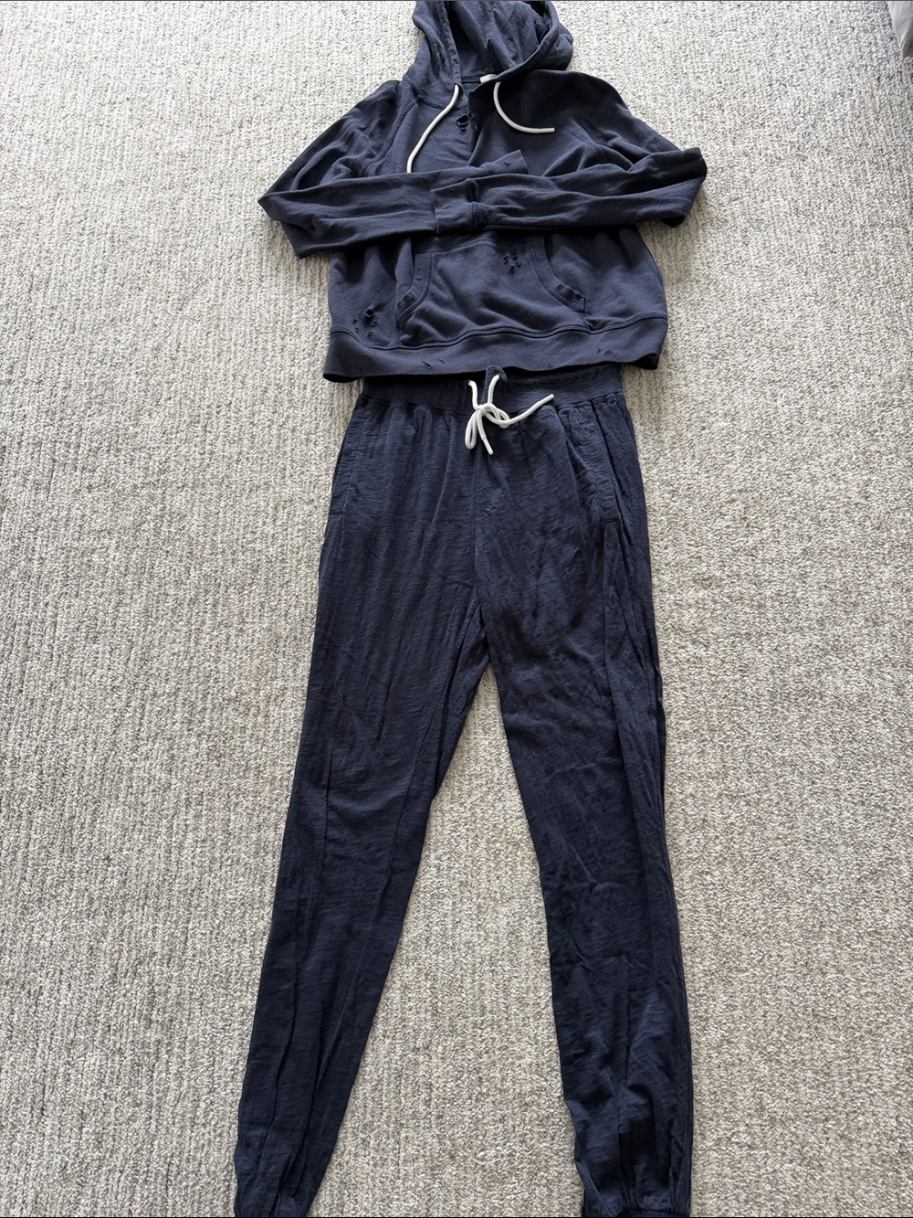 Women’s set hoodie and Navy Drawstring Jogger Pants by